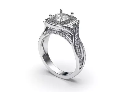 solitaire with ring sizes  8 part S60 3D print model
