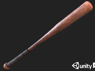 Modded Baseball Bats Vol 1 Low-poly 3D model