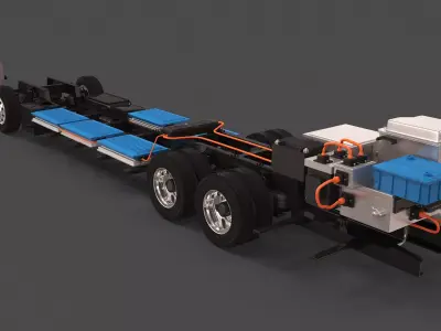 Electric Bus Chassis 3D model