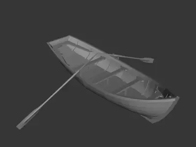 Boat - Wooden Free low-poly 3D model