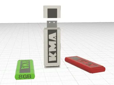 Flash memory 8gb model 1 Free 3D model