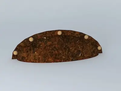 handle 0 wooden curved piece of wood Free 3D model