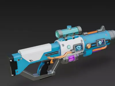Cartoon Cyber Weapons 3D Models Pack PBR Low-poly 3D model