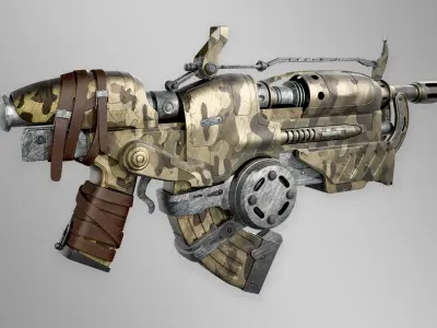  Weapon 3d Asset model lowpoly Low-poly 3D model