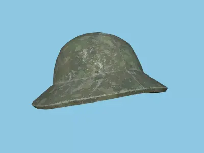 Camouflage Soldier Helmet - Character Fashion Design Low-poly 3D model