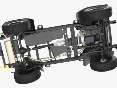  Off-Road Vehicle 4x4 Chassis Rigged 