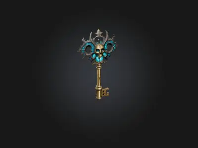 Mystic Key Low-poly 3D model