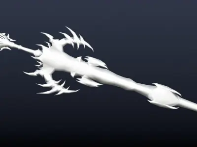 Futuristic Sword Low-poly 3D model 33