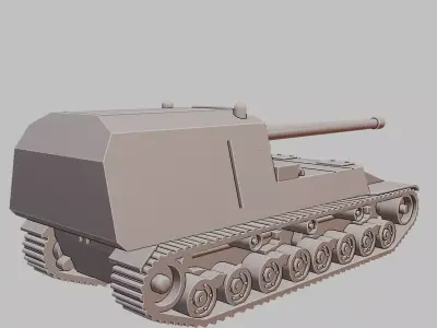 HO-RI Japanese WWII Tank Destroyer 3D Print Model 3D print model