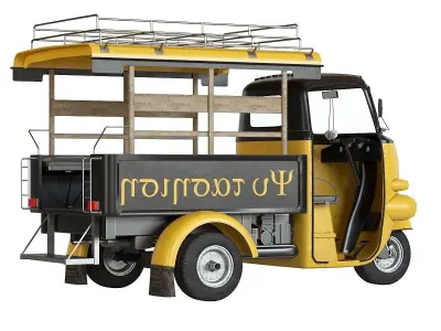 Motor rickshaw Tuk-Tuk 3D model