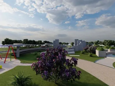 public park-Private Park Landscape 3D model 25