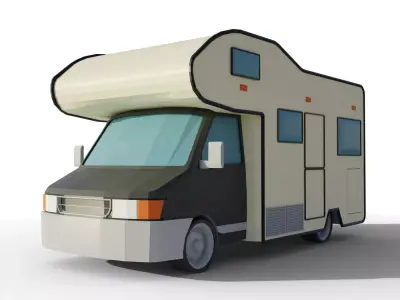 RV - low poly Low-poly 3D model