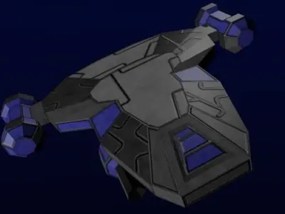 spaceship fighter Free low-poly 3D model