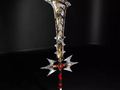 Fantasy Sword Low-poly 3D model