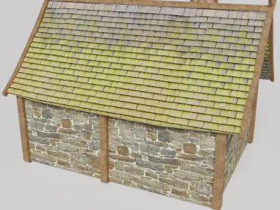 Medieval house Low-poly 3D model purchase
