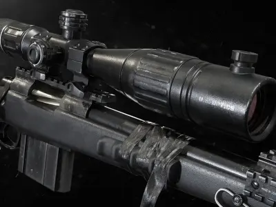 M40 Sniper Rifle - Mid Poly 3D model