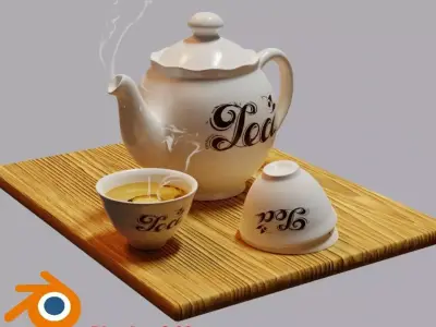 teapot - blender cycles 3D model