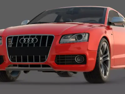 2008 Audi S5 3D Model  German V8 Grand Tourer 3D model