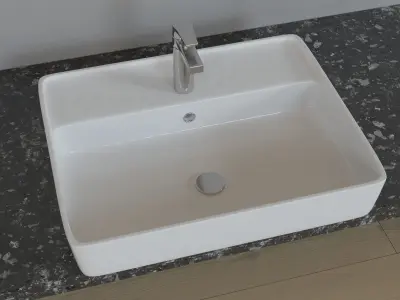 Sink with mixer Free 3D model