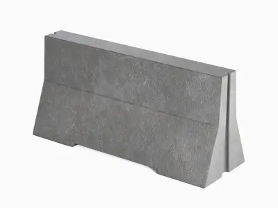 Concrete Barrier B 02 Low-poly 3D model