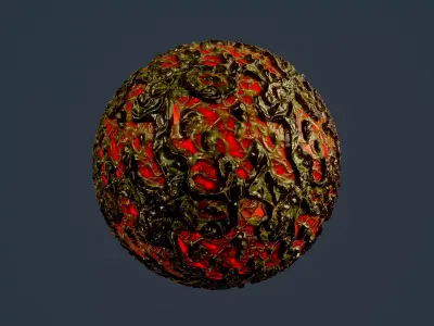 Sci-fi Alien Creature Environment Seamless PBR Texture 32 Texture