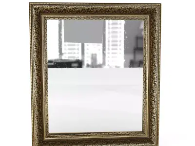 Antique Frame Mirror 5 Low-poly 3D model