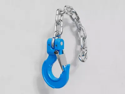 hook lifting iron chain 3D model