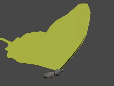 Flying butterflies Low-poly 3D model