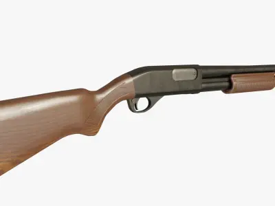 Remington M870 Shotgun Low-poly 3D model