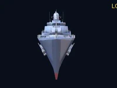 Asset - Army - Warship - Navy Gepard Low-poly 3D model