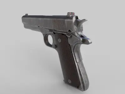 M1911 Pistol Low-Poly 3D Model Low-poly 3D model
