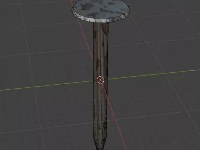 Simple Nail Rusted Free 3D model