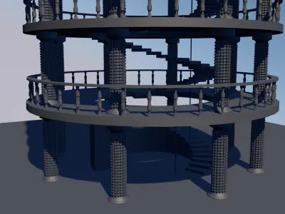 Antique Tower 3D model