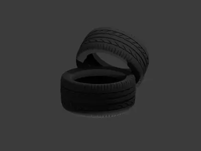 Falken Car Tire Model  Low-poly 3D model