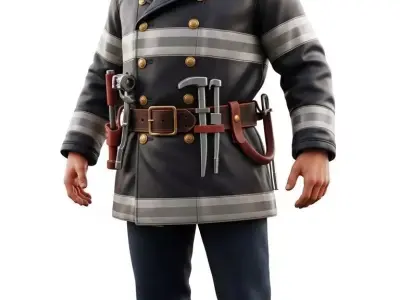 Sci Fi Firefighter Soldier 3D Model 3D print model