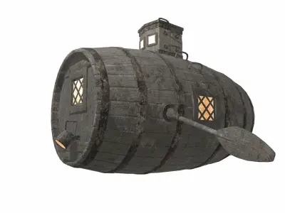 Submarine Low-poly 3D model