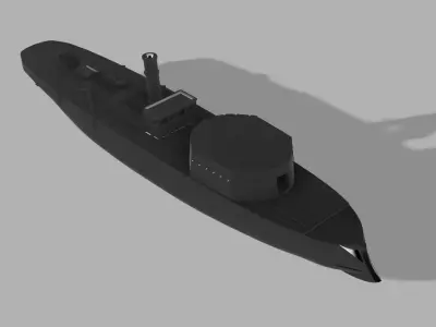 3D printable Chinese Gunboat Tiong Sing  3D print model