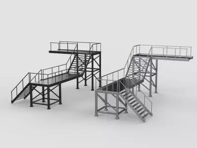 idustrial stairs 3D model