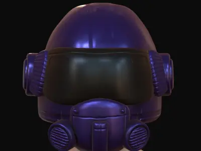 Helmet scifi fantasy futuristic military combat  Low-poly 3D model order