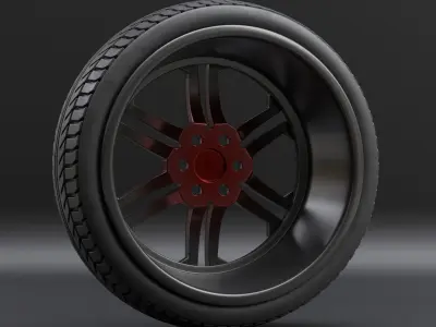 Generic car wheel N3 3D model