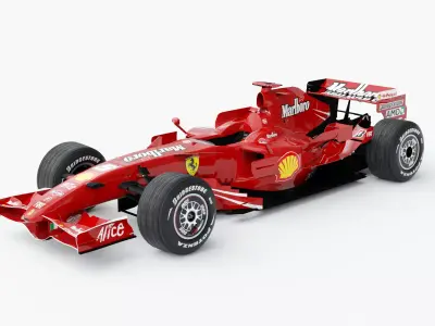 Ferrari 2007 Season F2007 F1 Car Free low-poly 3D model