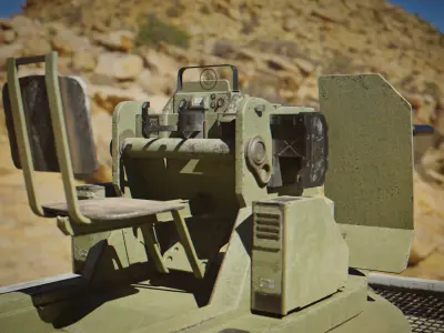 Heavy infiltrated - Anti Tank Machine Gun Low-poly 3D model