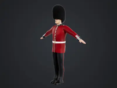 British honour guard Low-poly 3D model