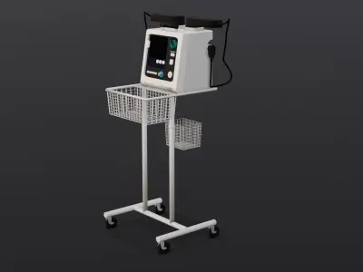 Model Medical ECG Machine 3D  Low-poly 3D model