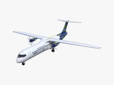 Airbus ZEROe Turboprop Rigged for Maya  purchase 3D model