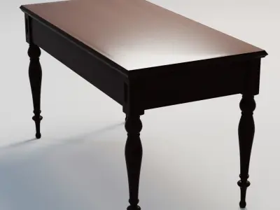 Antique Desk Low-poly 3D model
