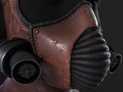 Steampunk Helmet Low-poly 3D model purchase