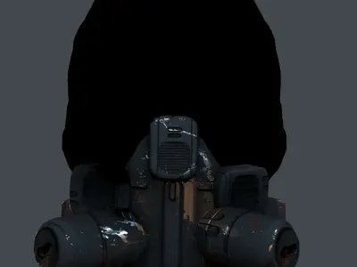 Gas mask helmet 3d model scifi Low-poly  Low-poly 3D model 51