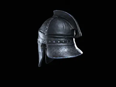 black gladiator helmet 3D model