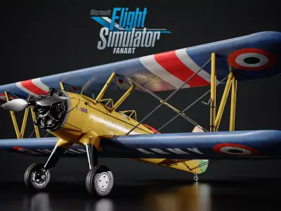 Biplane HIGH DETAILED 3D model